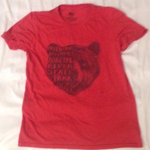 Red Hiking tee shirt